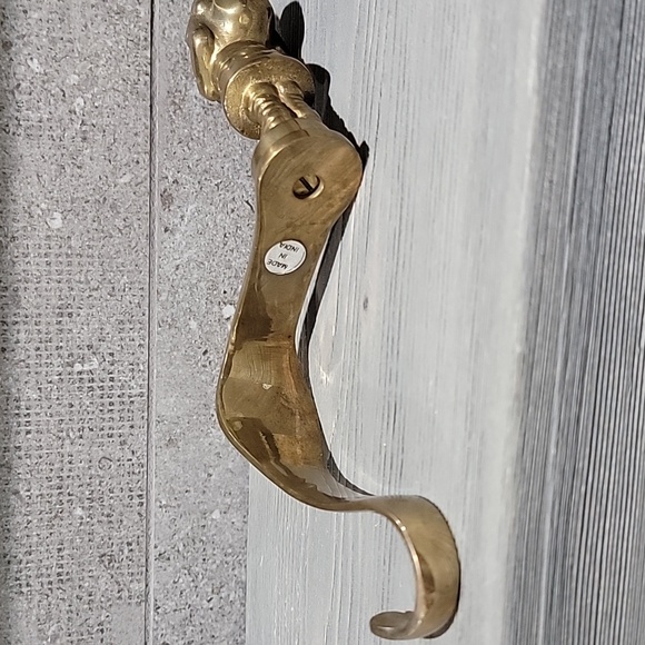 Vintage Brass Santa Mantle Stocking Hook - Picture 6 of 9